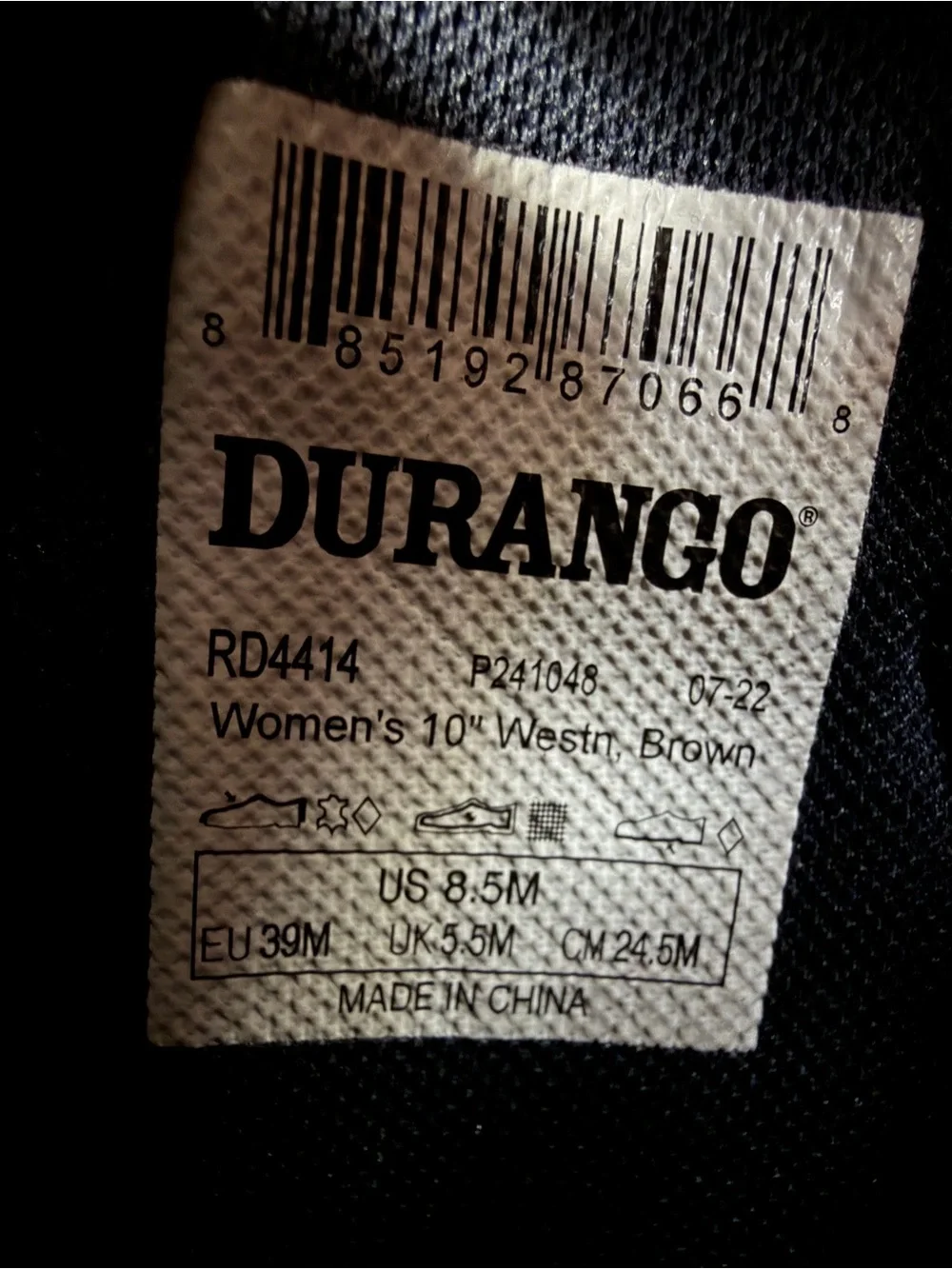 Durango Women’s Brown Boots with Red, White & Blue Flag Shaft